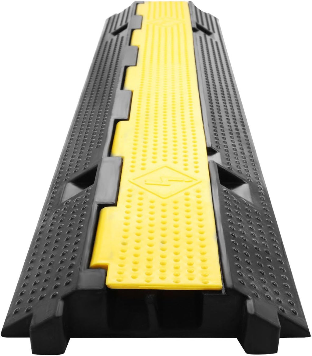Rubber Cable Protector Speed Bump (4 Pack Single Channel) Pack of 2 S1002