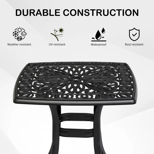 Cast Aluminum Square Outdoor Table Y778980