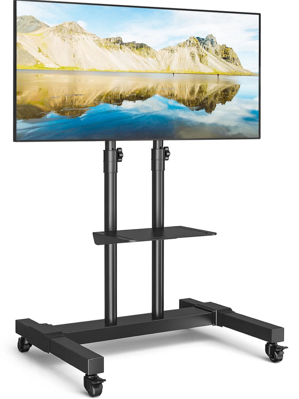 Black Rolling TV Stand with Wheels Z3721
