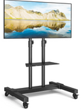 Black Rolling TV Stand with Wheels Z3721