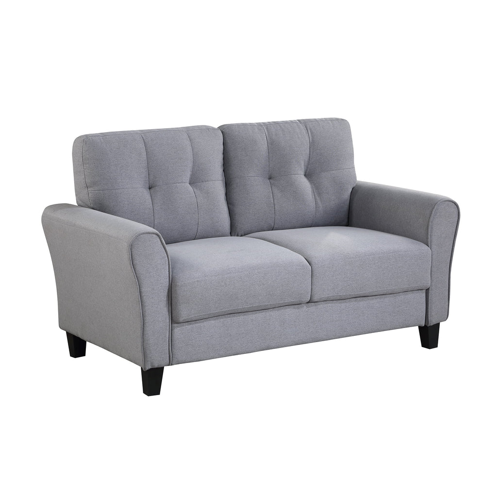 58" Gray Upholstered 2 Seater Sofa Y92845