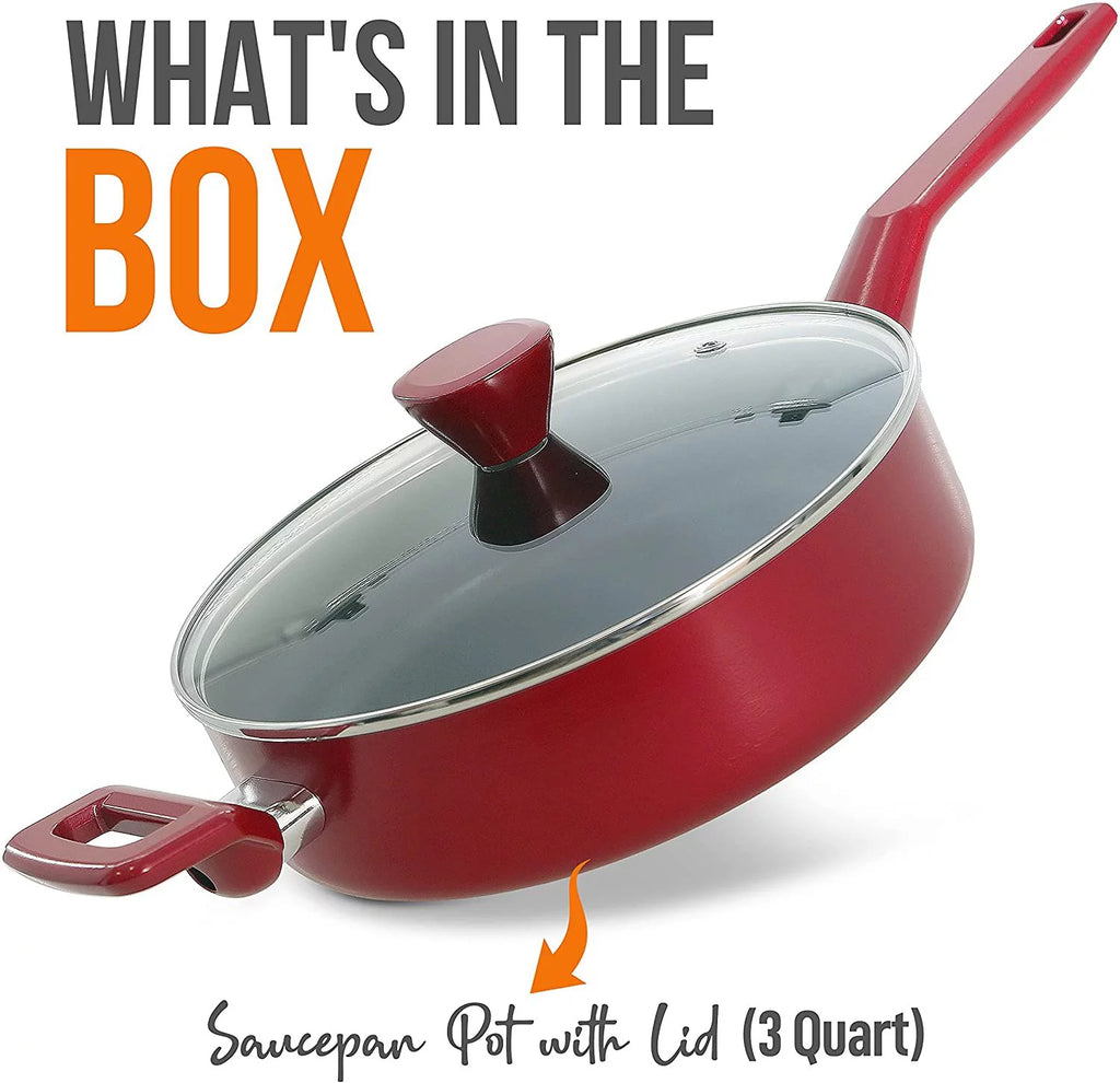 Non-Stick Saucepan with Lid 3 QT R2407