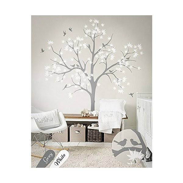 Large Maple Tree Wall Decals Forest Vinyl Sticker with Bird Z439991