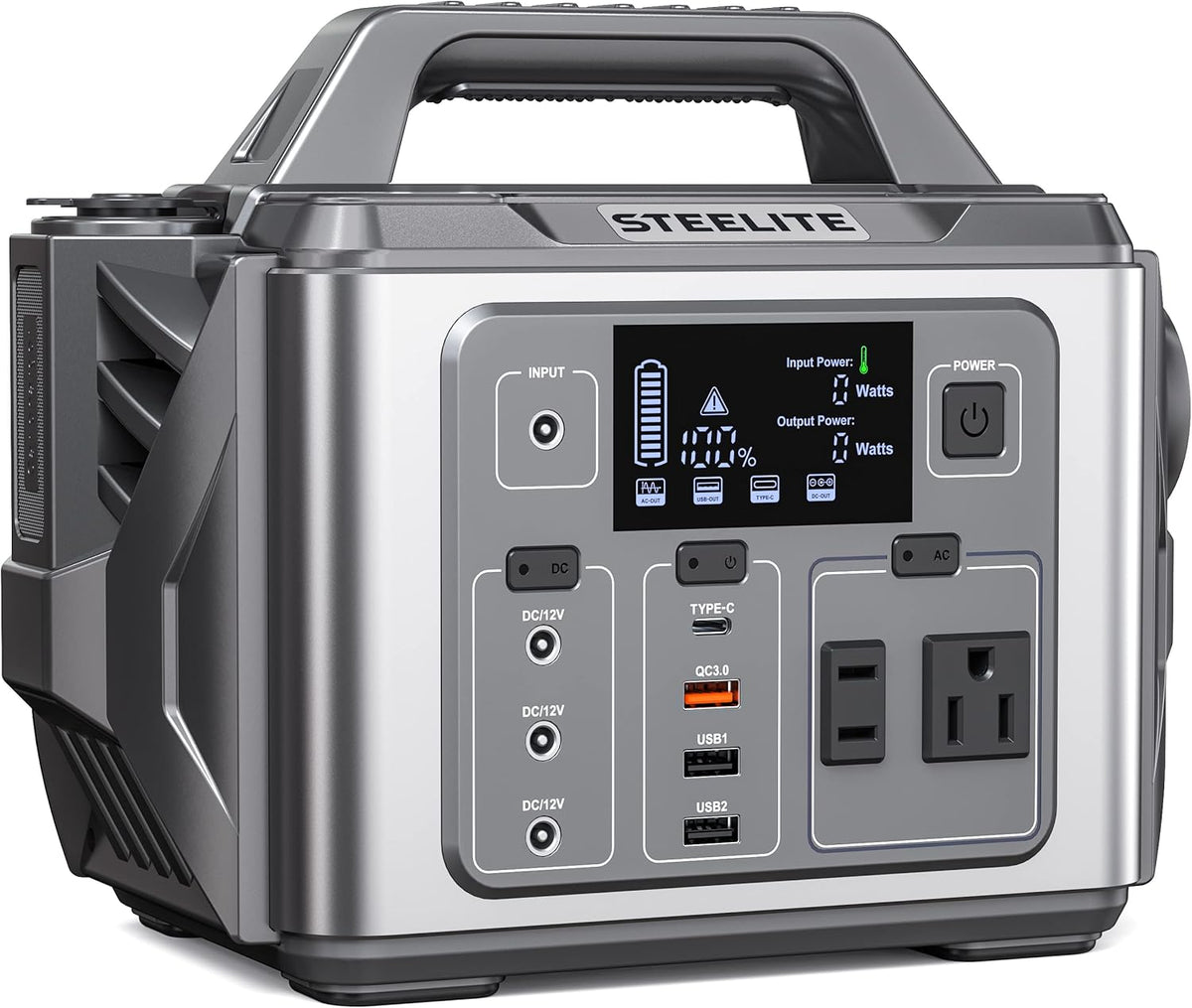 300W Portable Power Station 296Wh Lithium Battery with AC Outlet USB Ports H1411