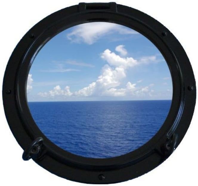 Black Ship Porthole Window 15 Nautical Home Decoration B280
