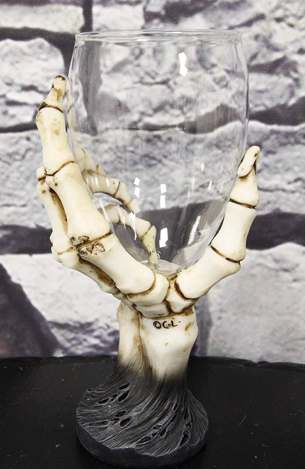 Gothic Skeleton Hand Wine Goblet Glass Chalice T5052