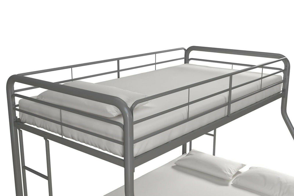 Twin Over Full Bunk Bed with Built-In Ladder Q9887