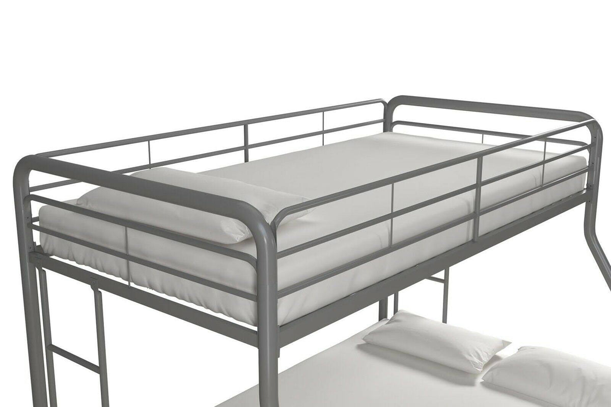 Twin Over Full Bunk Bed with Built-In Ladder Q9887