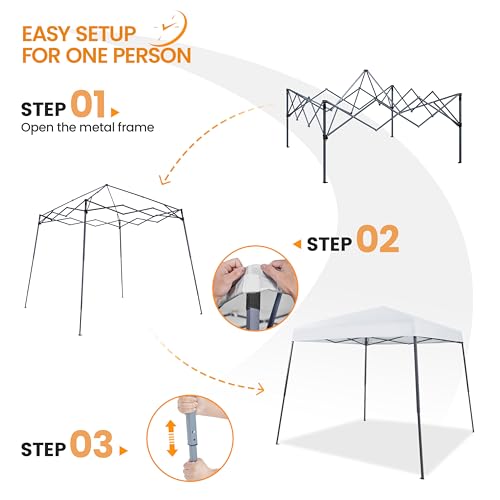 10x10 White Instant Canopy Tent J408363