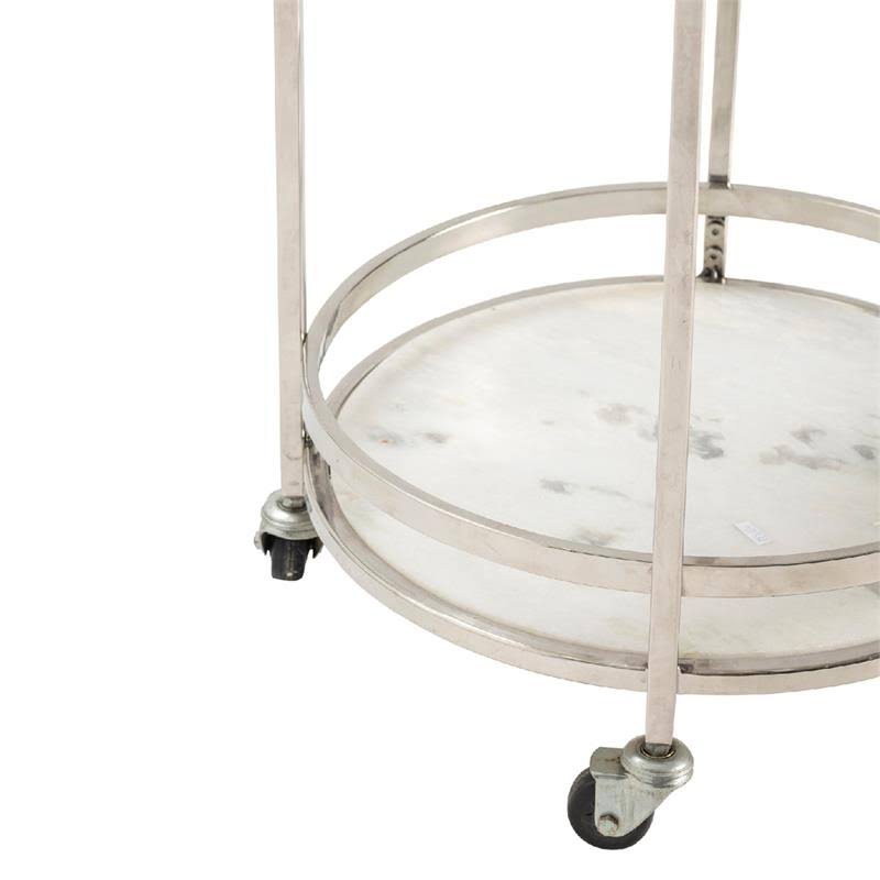 White Marble Bar Cart V6870