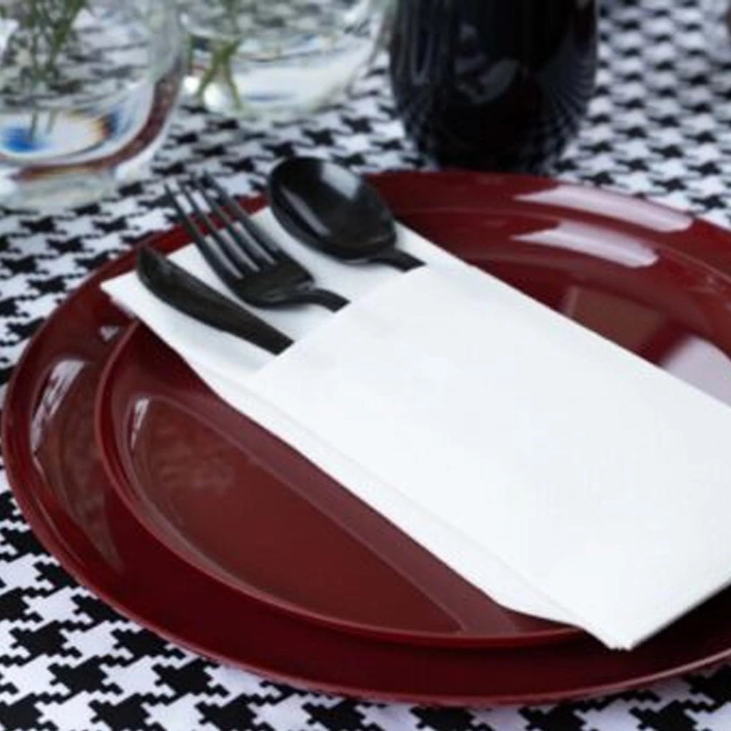 10.6" Round Red Disposable Plastic Plates 100 Pack N52162