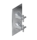 Polished Nickel Thermostatic Valve Trim Plate with Cross Handle U5261