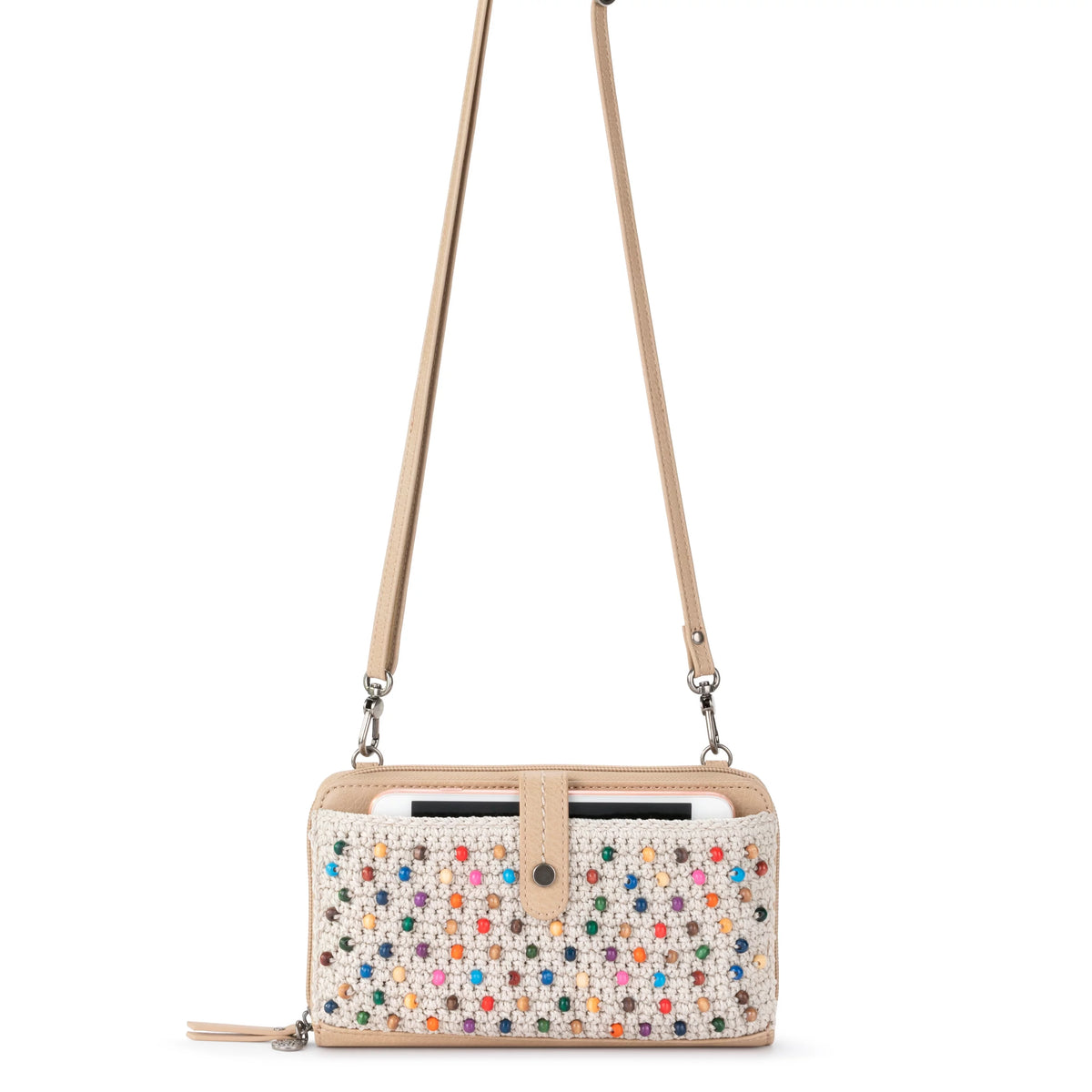Hand-crochet Recycled Polypropylene Yarn Crossbody O77743