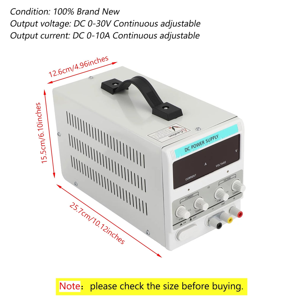 30V 10A Adjustable DC Power Supply E89651