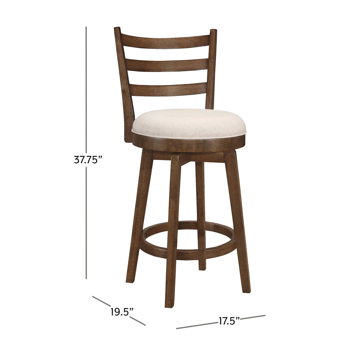 Wood Counter Height Swivel Stool Y531022
