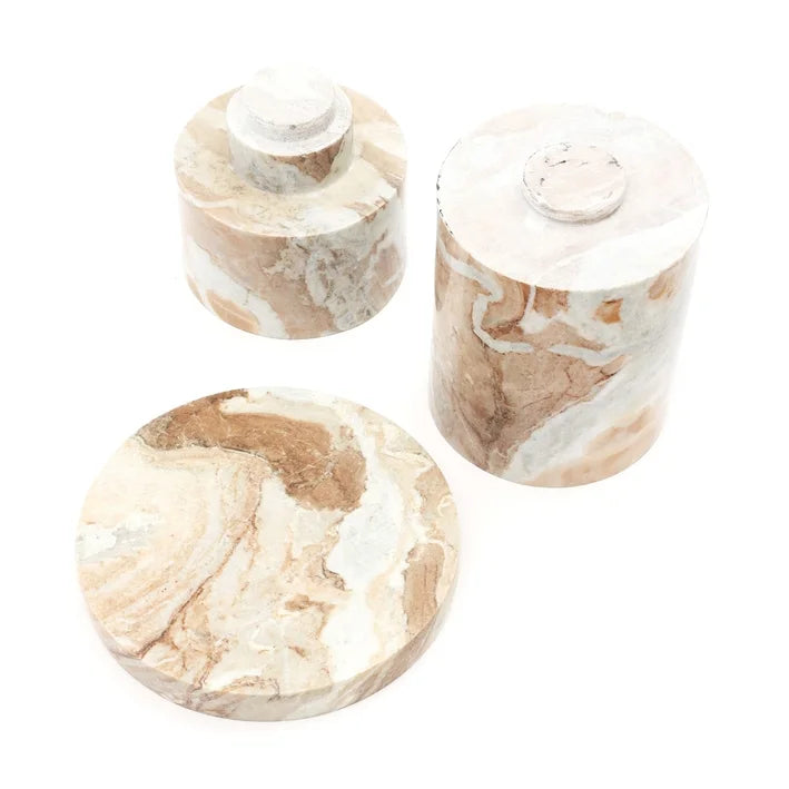 Beige Marble Coffee Side Table E50807