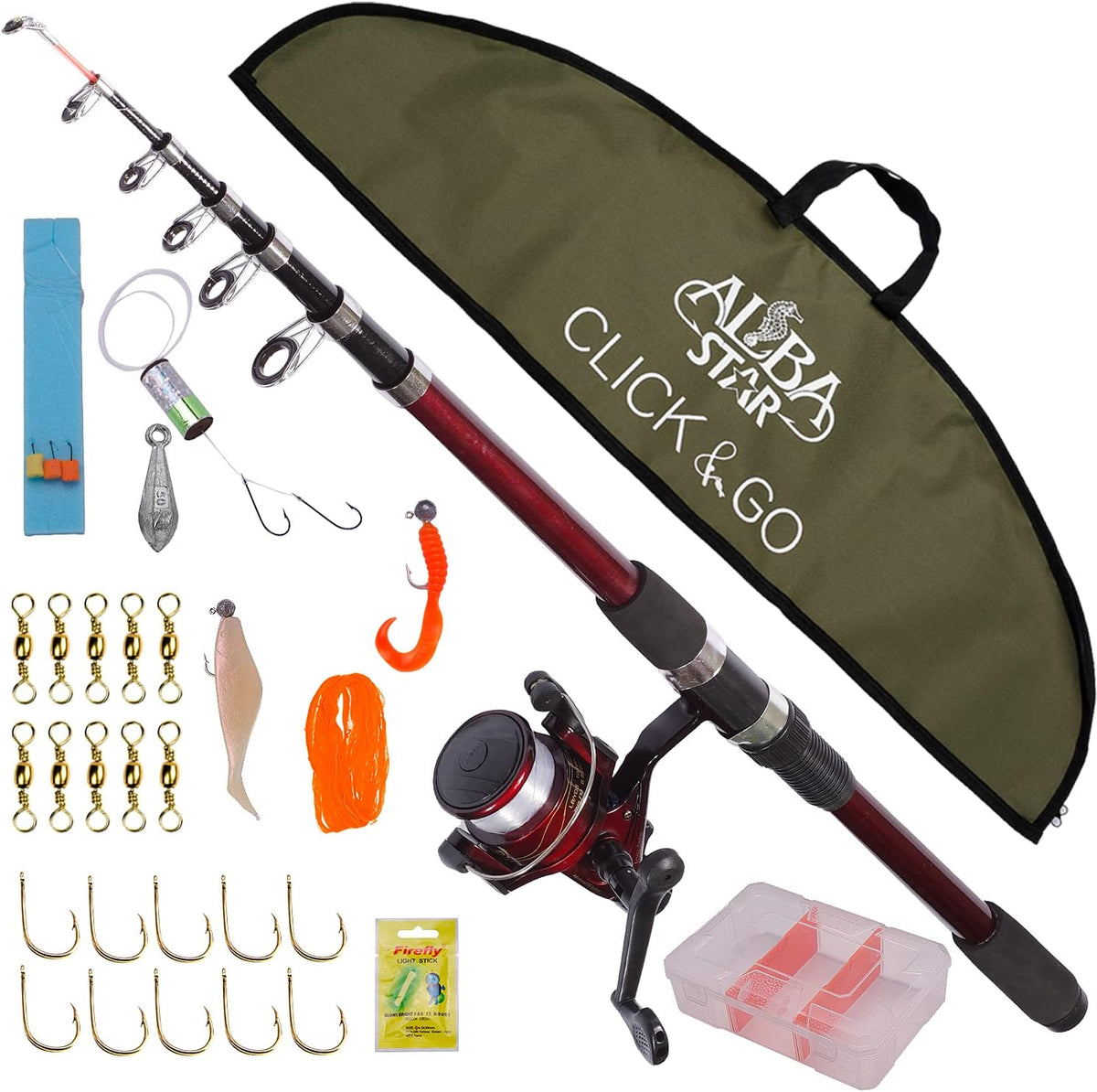 Fishing Rod and Reel Combo with Carrier Bag K739