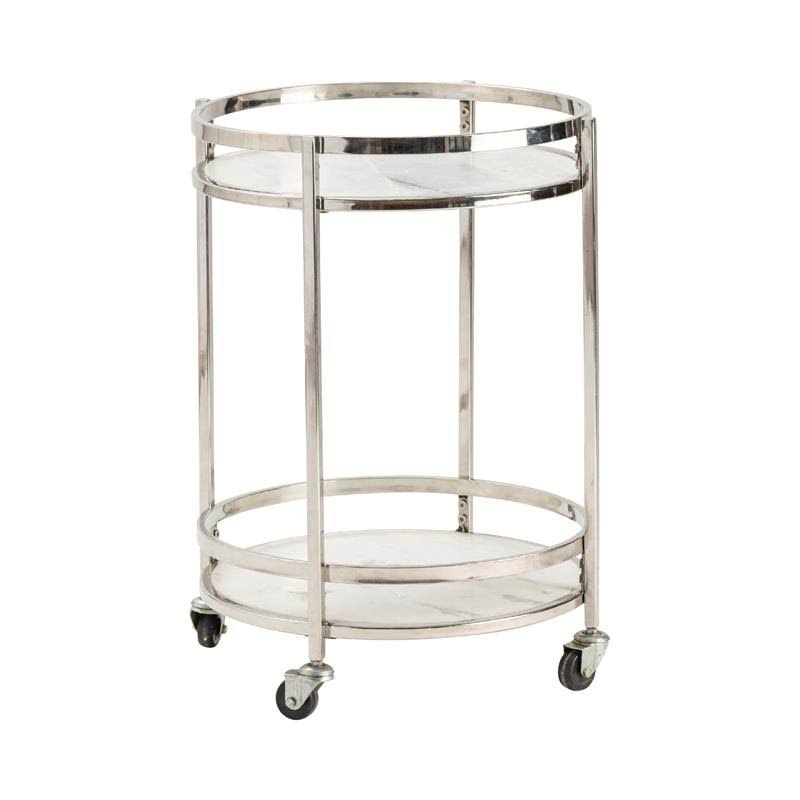 White Marble Bar Cart V6870