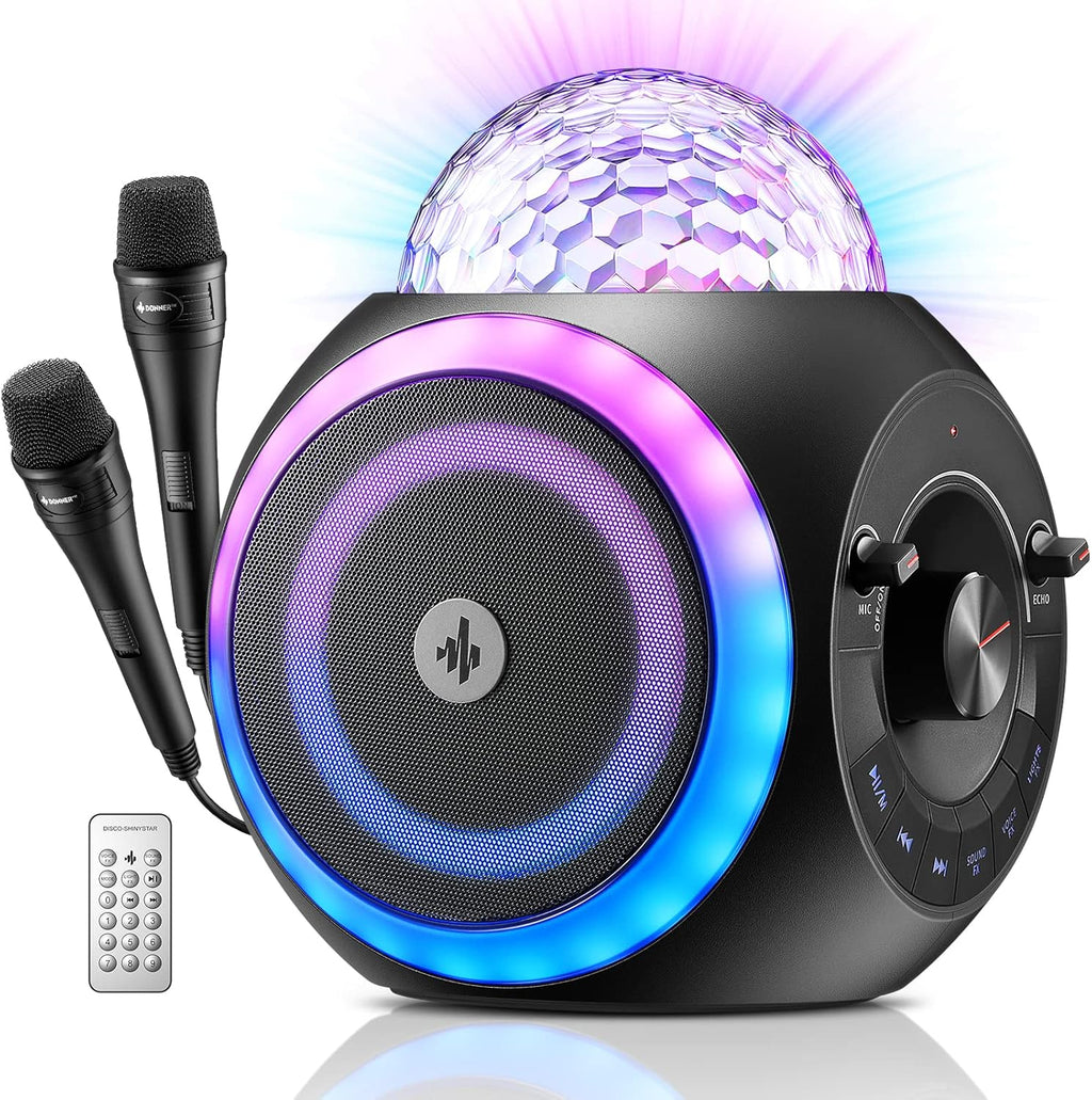 Portable Karaoke Machine Bluetooth PA Speaker System with Lights P22550