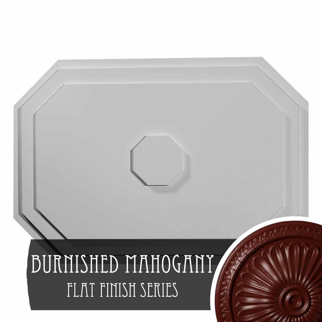 Hand-Painted Brushed Mahogany Ceiling Medallion Y3063