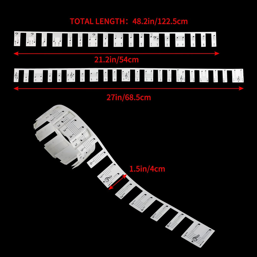 88 Key Reusable Piano Stickers T3883