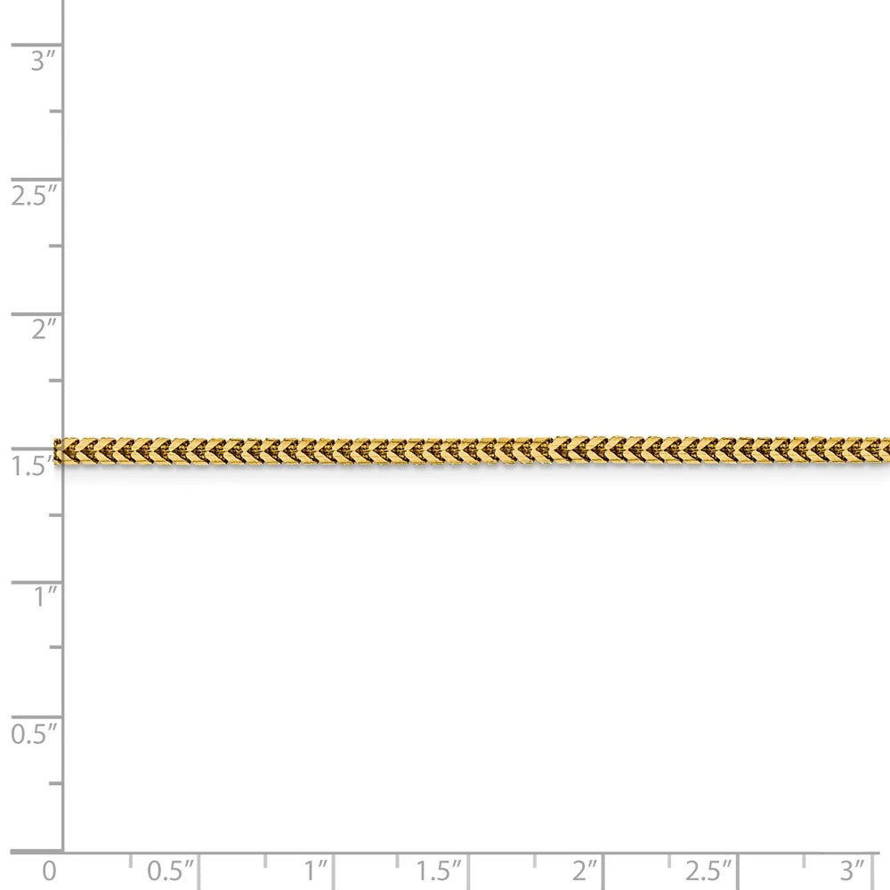 14kt Yellow Gold Franco Chain 20 inch Lobster Clasp K7402