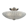 Satin Nickel 3 Light Semi Flush P919