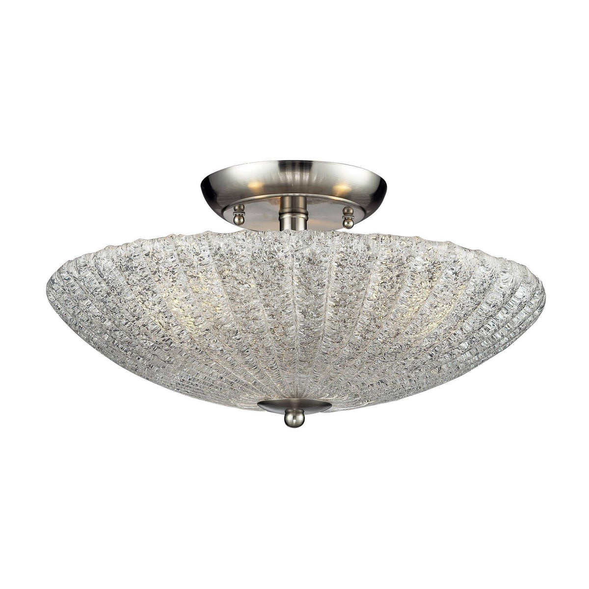 Satin Nickel 3 Light Semi Flush P919