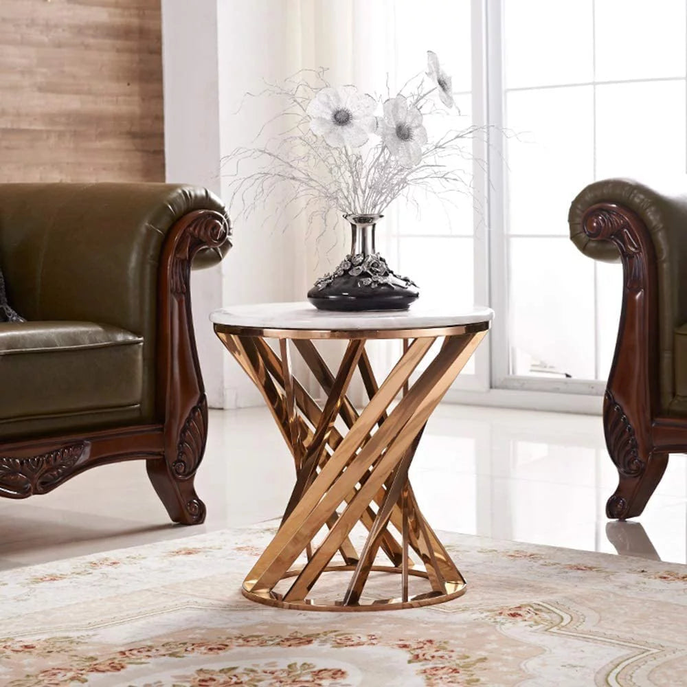 Round Coffee Table with Storage Shelf Y165136