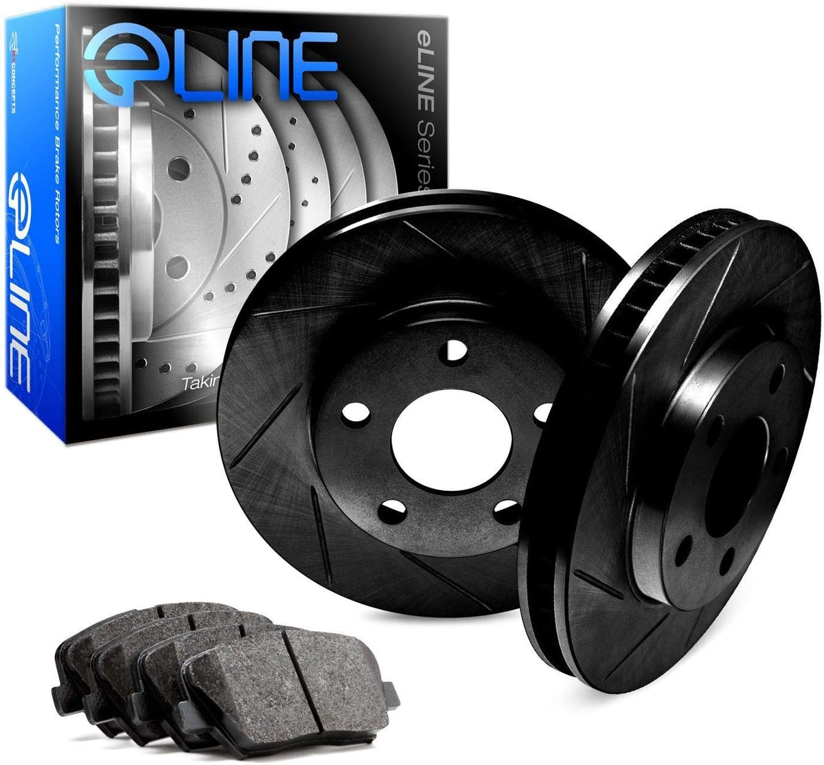 Front Brake Pads and Rotors Kit, Semi Metallic P2375