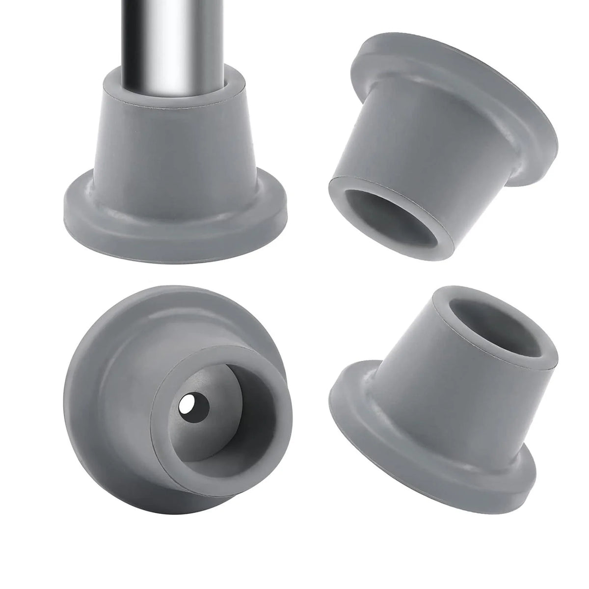 8x Shower Chair Feet Gray Rubber H773