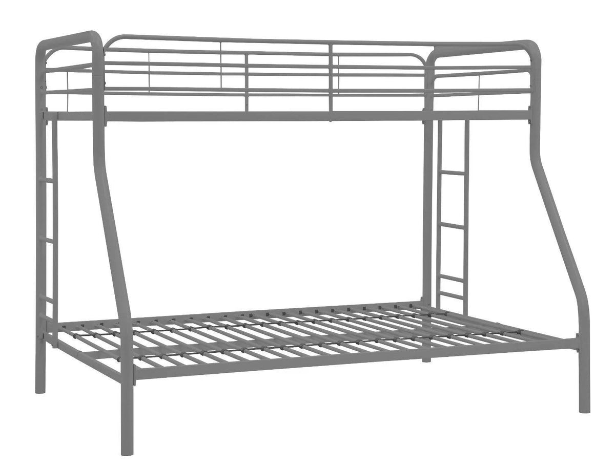 Twin Over Full Bunk Bed with Built-In Ladder Q9887
