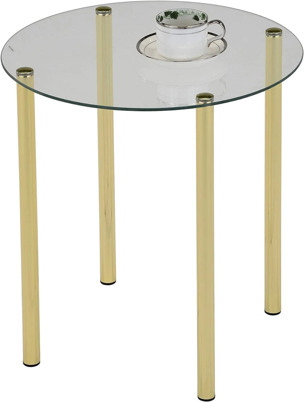 Round Metal Glass Accent Table D58421