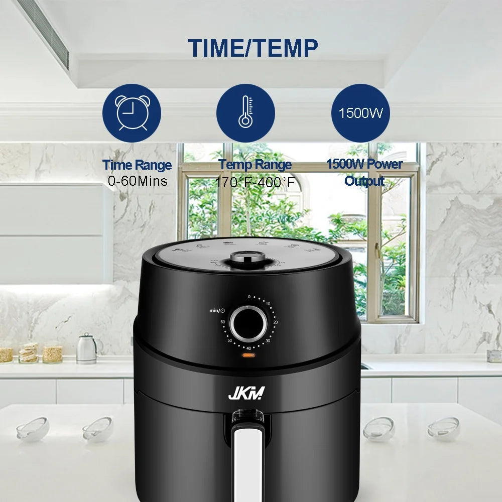 3.7 Quart Mechanical Air Fryer, Black Z440