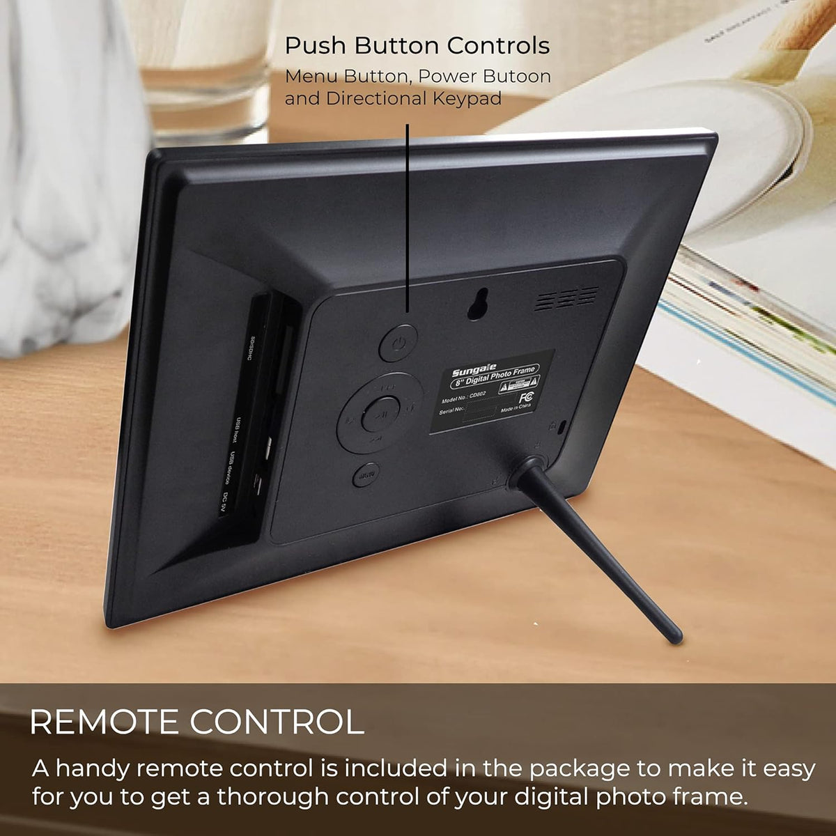 10 Digital Picture Frame with Remote Control Y160590