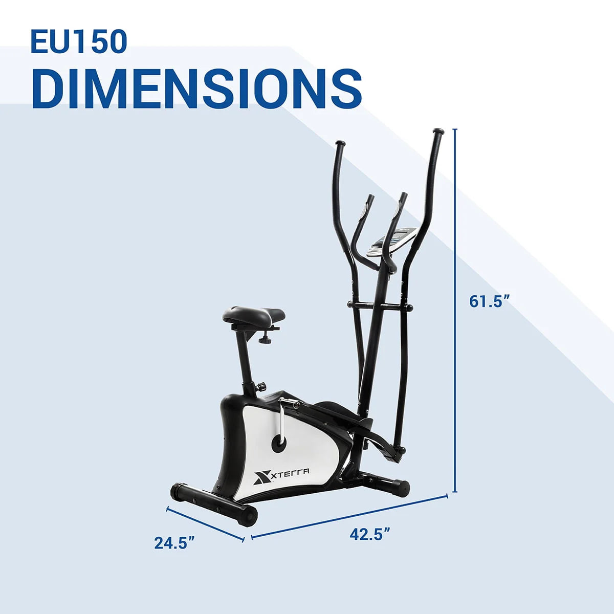 2-in-1 Hybrid Elliptical Upright Bike 13 Stride 265 lb Weight Limit V240108