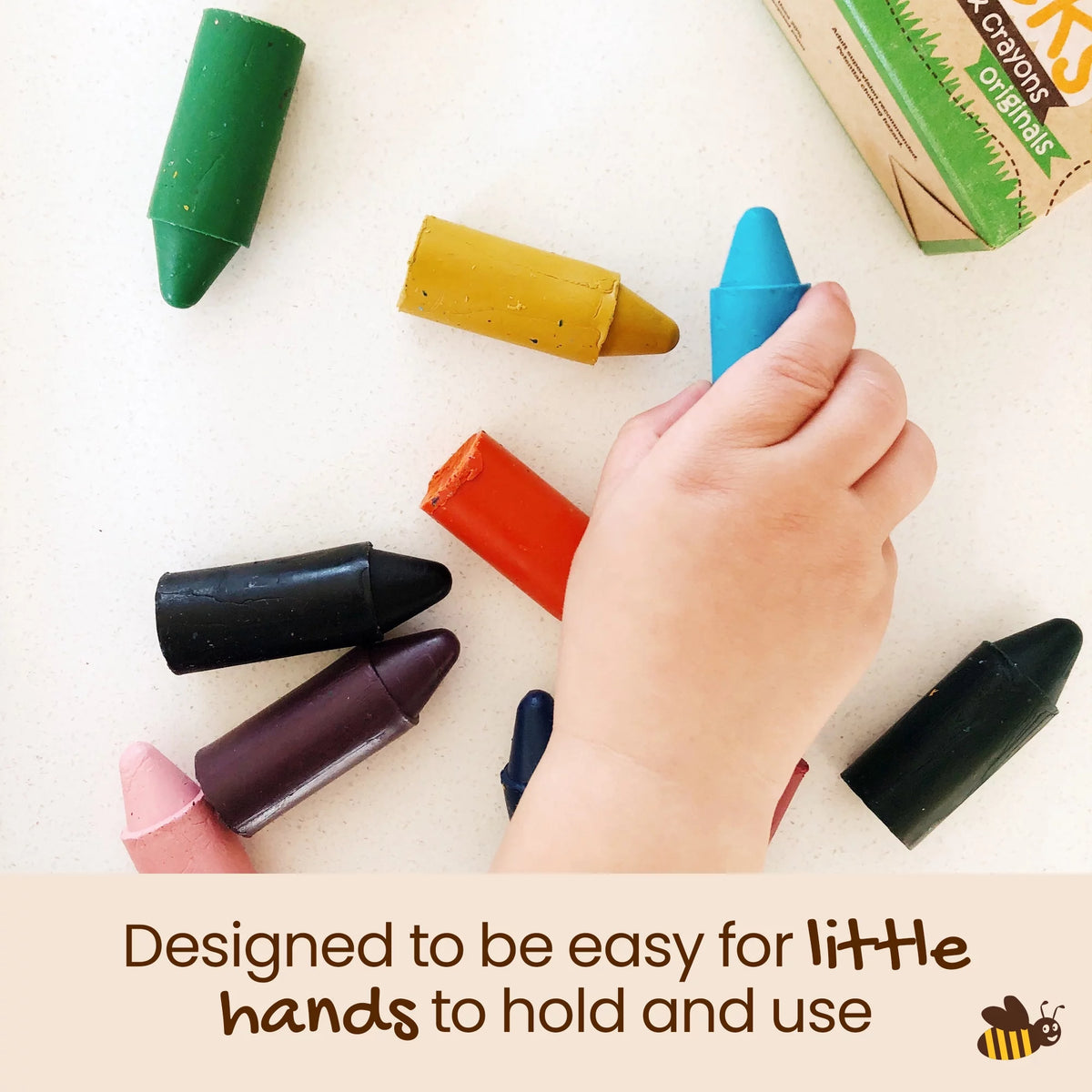 100% Pure Beeswax Crayons 12 Pack H401