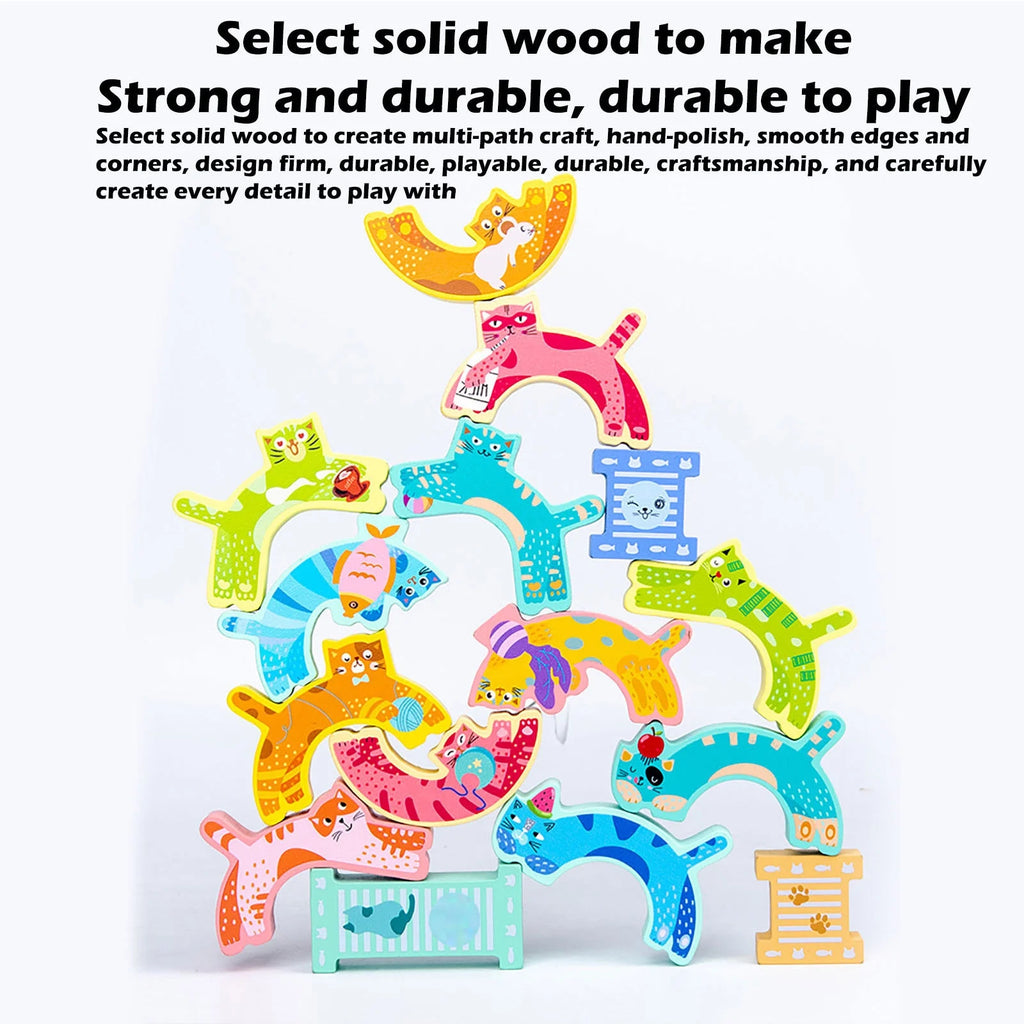 Wooden Stacking Building Blocks Toy J941