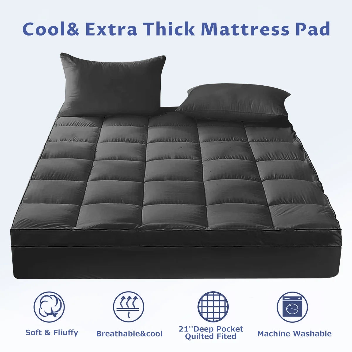 Queen Mattress Topper with Deep Pocket G94470