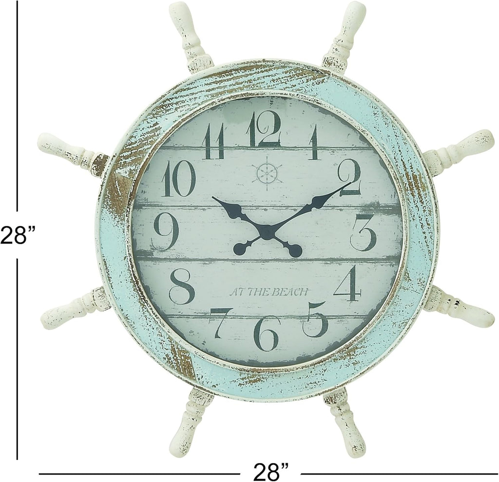 Nautical Wood Anchor Wall Clock S478