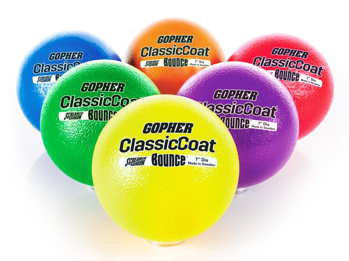 Bounce Coated-Foam Balls Rainbow 7x22 Diameter D9624