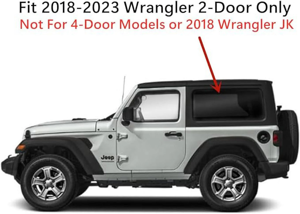 Laminated Driver Left Side Quarter Window Glass for Jeep Wrangler 2-Door 2018-2023 E983