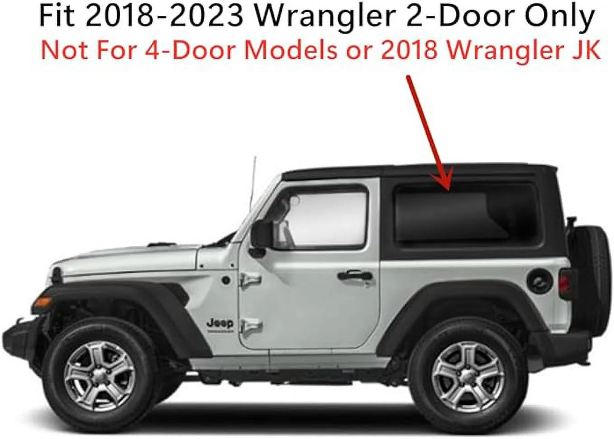Laminated Driver Left Side Quarter Window Glass for Jeep Wrangler 2-Door 2018-2023 E983