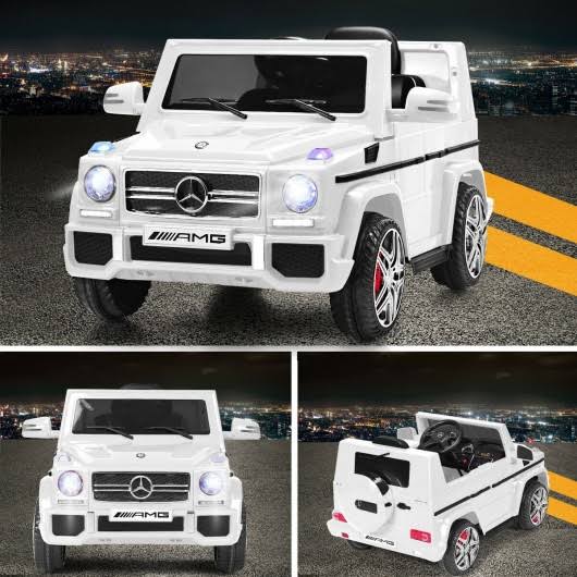 White Remote Control Kids Riding Car A434768