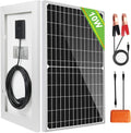 12 Volt 10 Watt Solar Car Battery Charger with Alligator Clip G77852