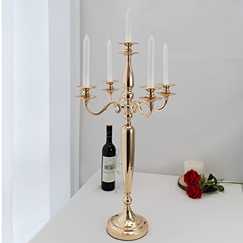 Black 4Pcs Metal Candelabra Candle Holder Y5821
