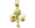 14K Gold Three Leaf Clover Charm C689