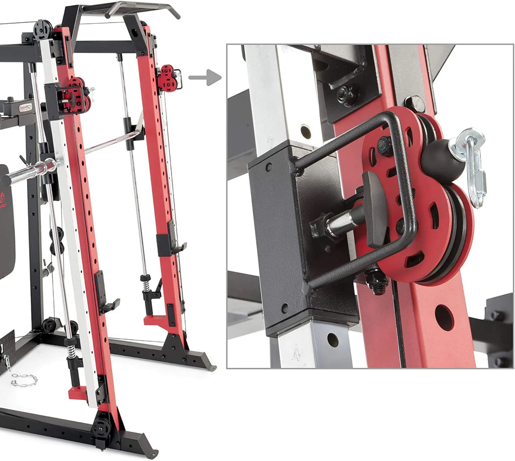 Smith Machine Cage System with Pull-Up Bar and Landmine Station M9891
