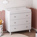 White 3 Drawer Baby Changing Table with Pad U39440