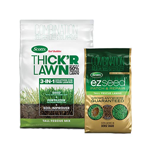 Grass Seed, Fertilizer, and Soil Improver for Tall Fescue, 4,000 sq. ft., 40 lbs. W3437
